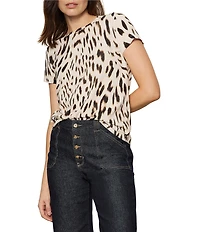 Sanctuary The Perfect Tee Printed Crew Neck Short Sleeve Top