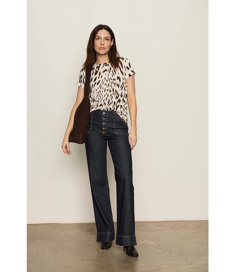 Sanctuary The Perfect Tee Printed Crew Neck Short Sleeve Top