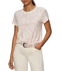 Sanctuary The Perfect Tee Rose Vine Printed Crew Neck Short Sleeve Top