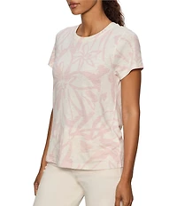Sanctuary The Perfect Tee Rose Vine Printed Crew Neck Short Sleeve Top