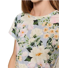 Sanctuary The Perfect Tee Spring Floral Printed Crew Neck Short Sleeve Top