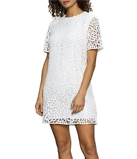 Sanctuary The Wanderer Crew Neckline Short Sleeve Lace Dress