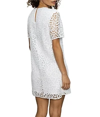 Sanctuary The Wanderer Crew Neckline Short Sleeve Lace Dress