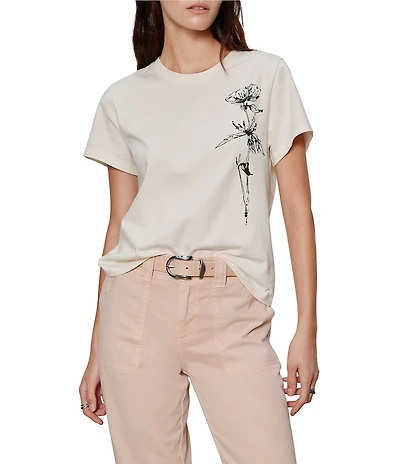 Sanctuary Timeless Floral Print Crew Neck Short Sleeve Tee