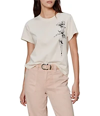 Sanctuary Timeless Floral Print Crew Neck Short Sleeve Tee