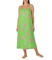 Sanctuary Vine Print Sleeveless Scoop Neck Woven Maxi Chemise