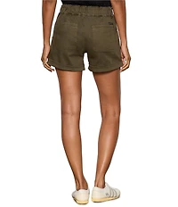 Sanctuary Wander On Mid-Rise Cuffed Hem Hybrid Stretch Twill Shorts