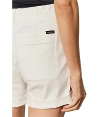 Sanctuary Wander On Mid-Rise Cuffed Hem Hybrid Stretch Twill Shorts