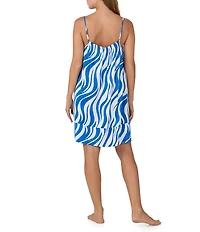 Sanctuary Zebra Print Sleeveless Square Neck Woven Chemise