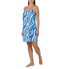 Sanctuary Zebra Print Sleeveless Square Neck Woven Chemise