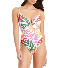 Sanctuary Zodiac Beach Wire V-Neck One Piece Swimsuit