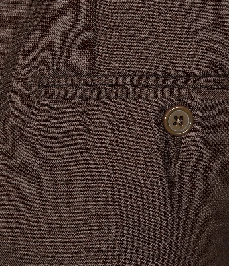 Santorelli Super 130's Bi-Stretch Wool Flat Front Solid Dress Pants