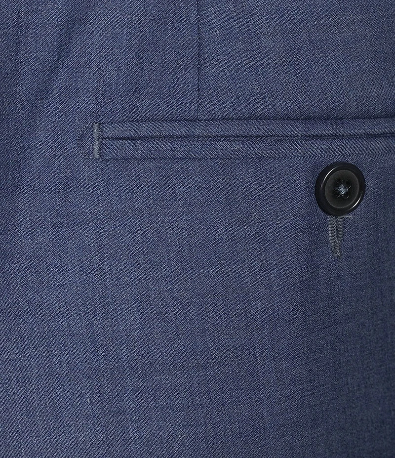 Santorelli Super 130's Bi-Stretch Wool Flat Front Solid Dress Pants