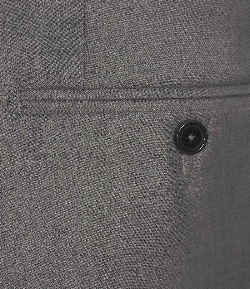 Santorelli Super 130's Bi-Stretch Wool Flat Front Solid Dress Pants