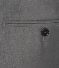 Santorelli Super 130's Bi-Stretch Wool Flat Front Solid Dress Pants