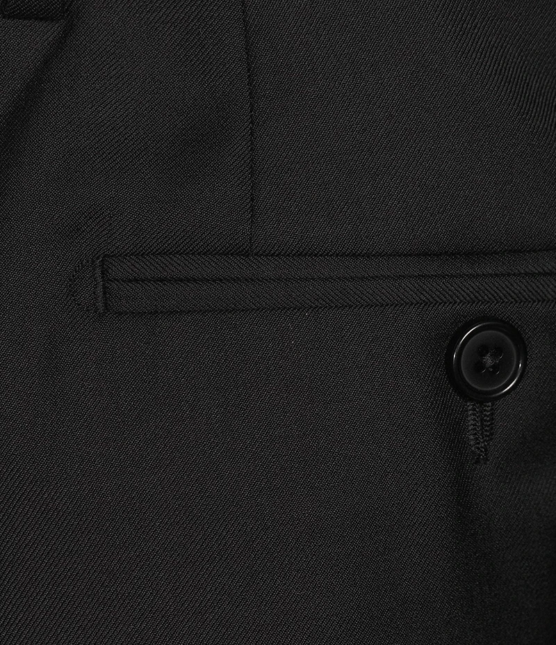 Santorelli Super 130's Bi-Stretch Wool Flat Front Solid Dress Pants