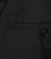 Santorelli Super 130's Bi-Stretch Wool Flat Front Solid Dress Pants