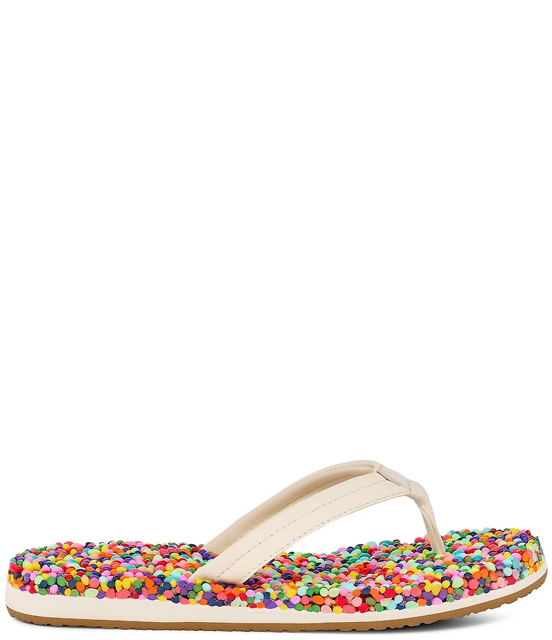Sanuk Women's Bubblecush Rainbow Flip Flops