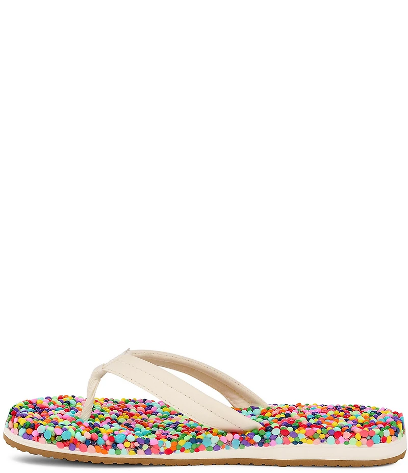 Sanuk Women's Bubblecush Rainbow Flip Flops