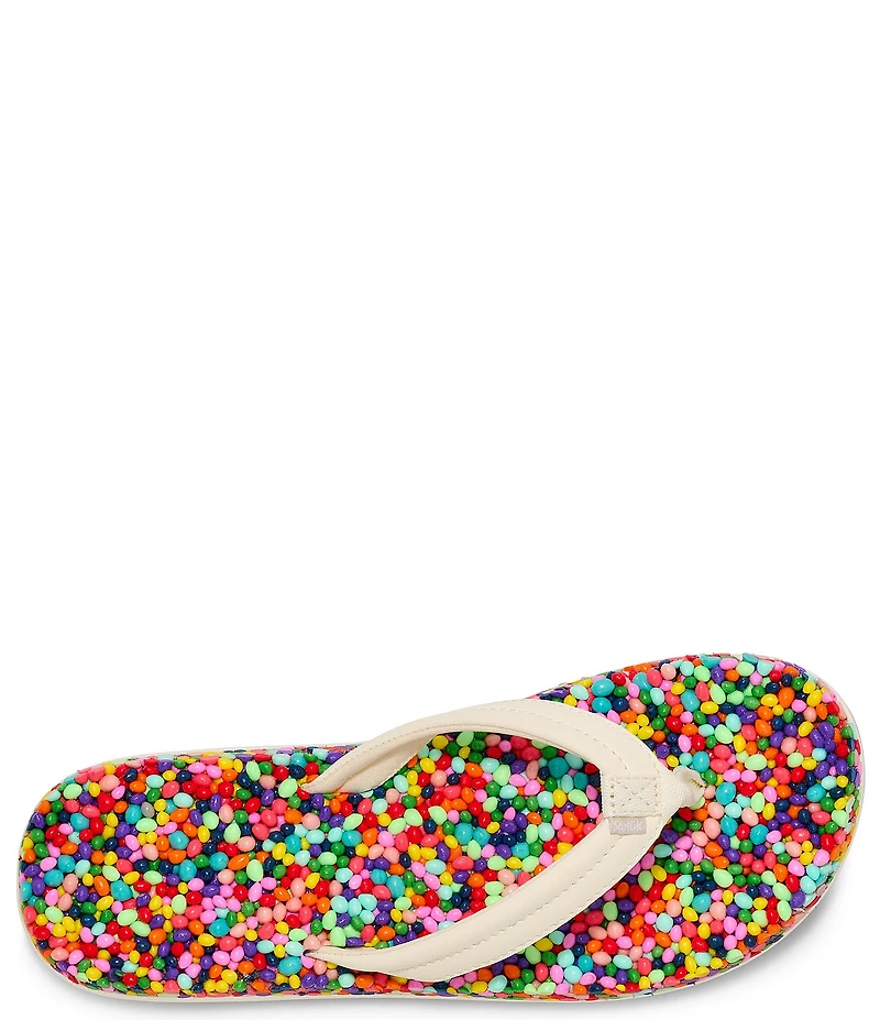 Sanuk Women's Bubblecush Rainbow Flip Flops
