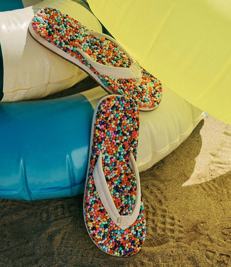 Sanuk Women's Bubblecush Rainbow Flip Flops