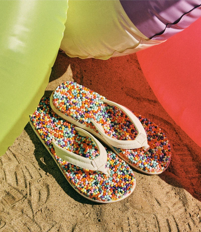 Sanuk Women's Bubblecush Rainbow Flip Flops