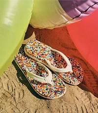Sanuk Women's Bubblecush Rainbow Flip Flops