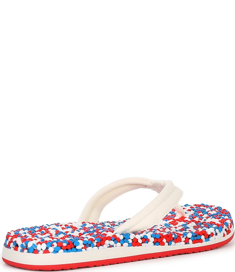 Sanuk Women's Bubblecush Rainbow Flip Flops