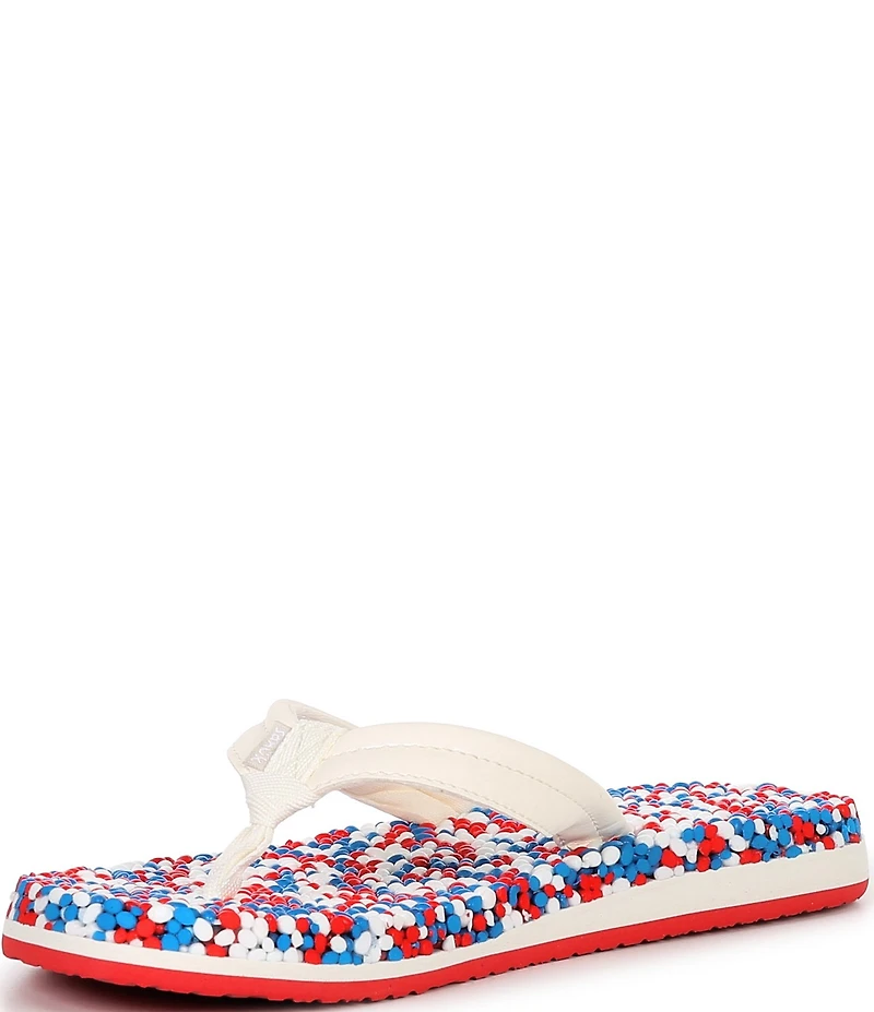 Sanuk Women's Bubblecush Rainbow Flip Flops