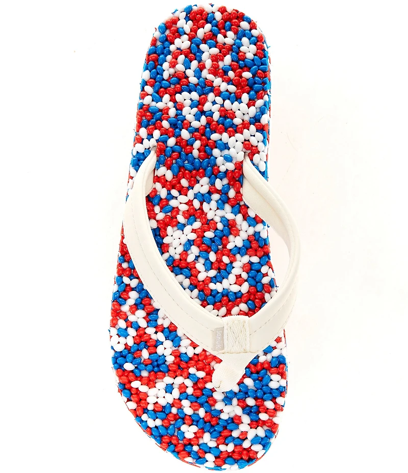 Sanuk Women's Bubblecush Rainbow Flip Flops