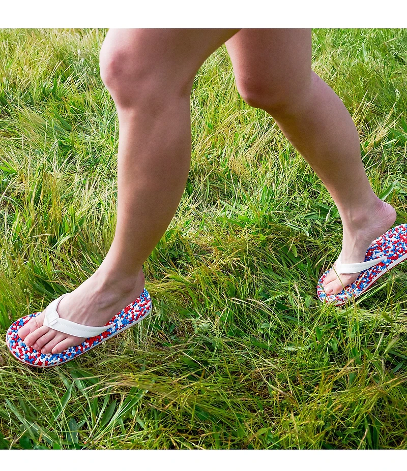 Sanuk Women's Bubblecush Rainbow Flip Flops