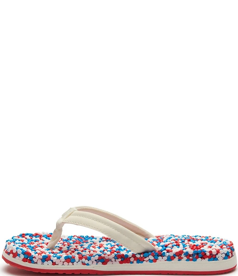 Sanuk Women's Bubblecush Rainbow Flip Flops