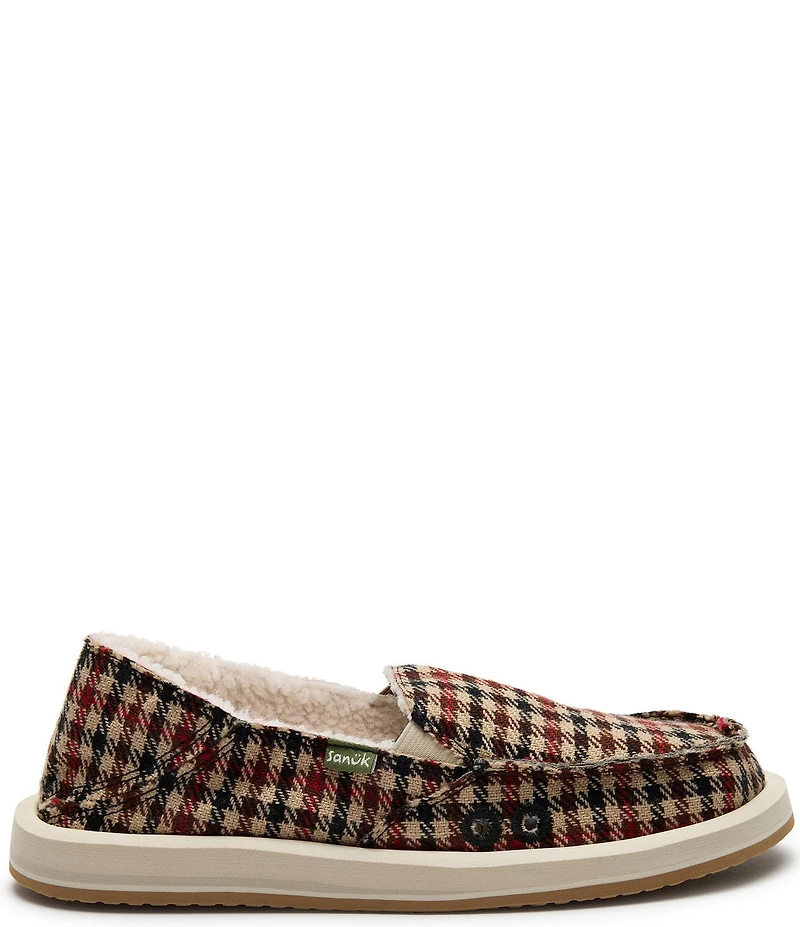 Sanuk Women's Donna Plaid Chill Slip-On Loafers