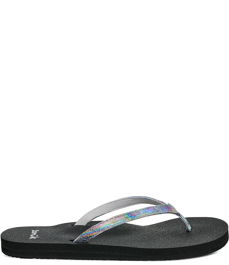 Sanuk Women's Yoga Joy II Metallic Iridescent Flip Flops