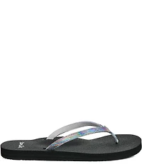 Sanuk Women's Yoga Joy II Metallic Iridescent Flip Flops