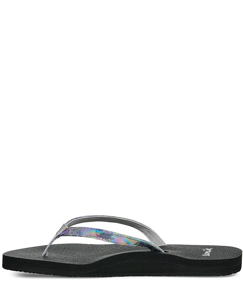 Sanuk Women's Yoga Joy II Metallic Iridescent Flip Flops