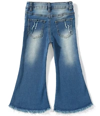 Sara Sara Little Girls Distressed Frayed Hem Jeans
