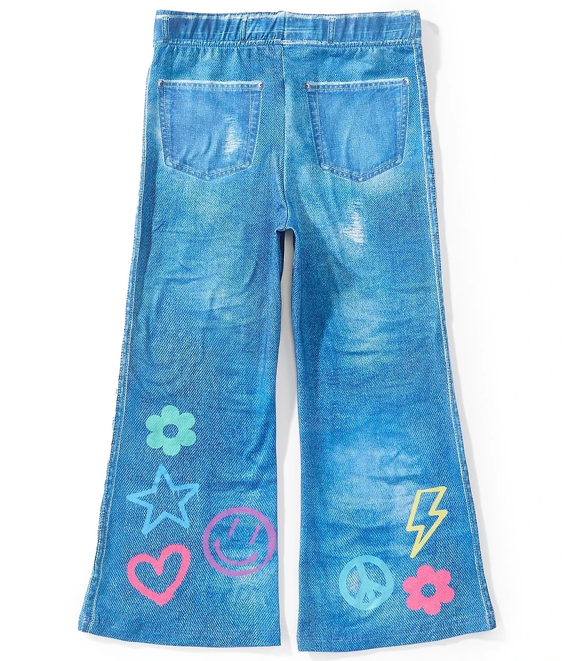 Sara Sara Little Girls Printed Pull-On Jeans