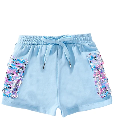 Sara Sara Little Girls Sequin Embellished Pocketed Shorts