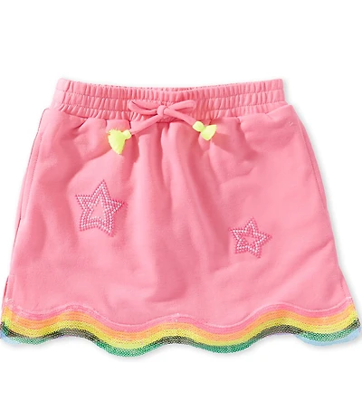 Sara Sara Little Girls Sequin Embellished Star Patterned Skirt