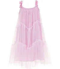Sara Sara Little Girls Sleeveless Butterfly-Appliqued Layered Mesh Tutu Dress
