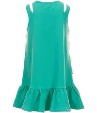 Sara Sara Little Girls Sleeveless Flower-Appliqued Dress