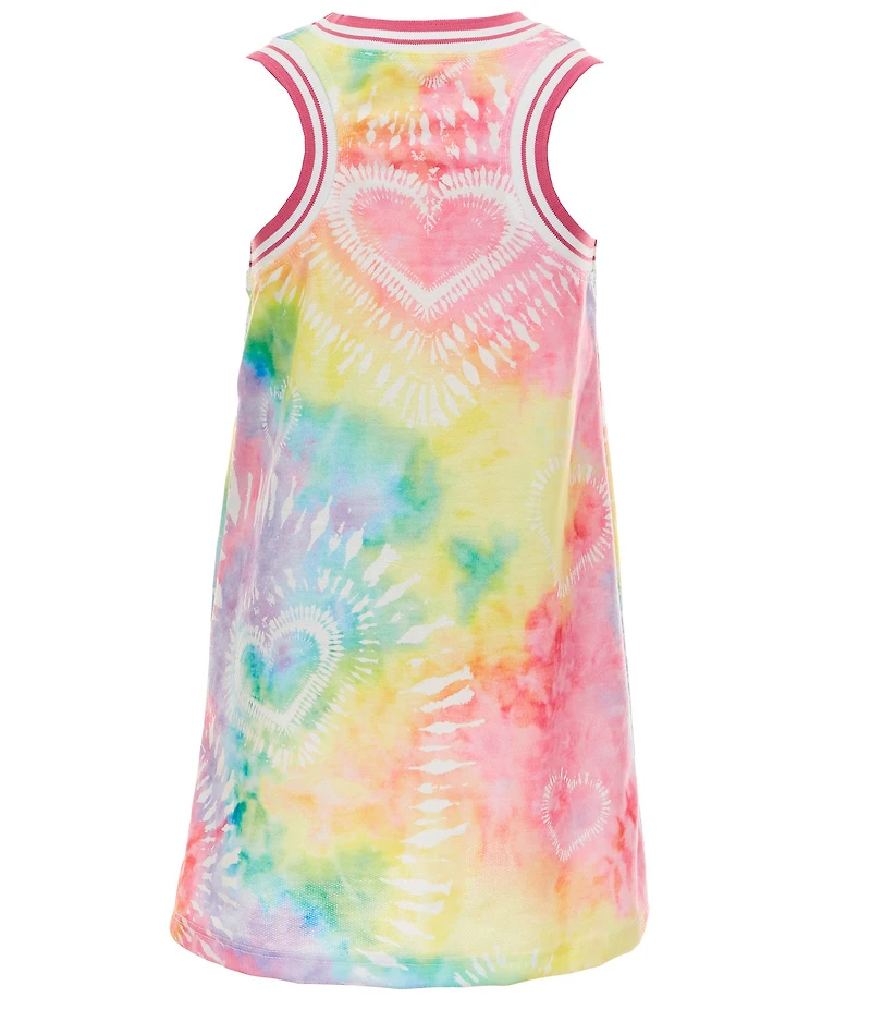Sara Sara Little Girls Sleeveless Tie-Dye Heart Motif Dress