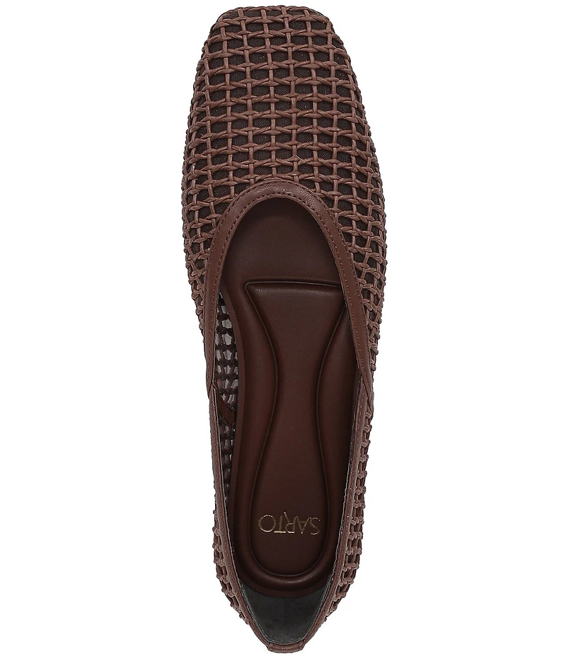 Sarto by Franco Flexa Adalina Woven Square Toe Ballet Flats