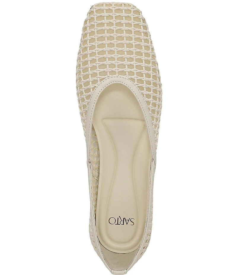 Sarto by Franco Flexa Adalina Woven Square Toe Ballet Flats