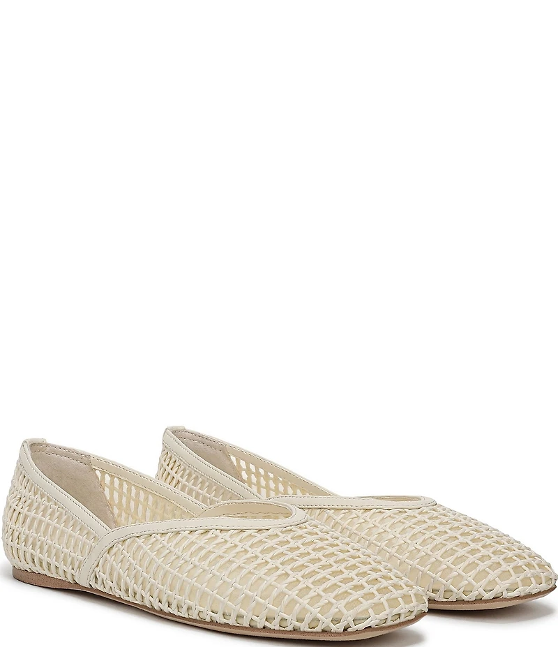 Sarto by Franco Flexa Adalina Woven Square Toe Ballet Flats