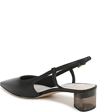 Sarto by Franco Sarto Amelie Leather Slingback Clear Heel Pumps