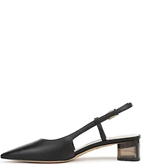 Sarto by Franco Sarto Amelie Leather Slingback Clear Heel Pumps