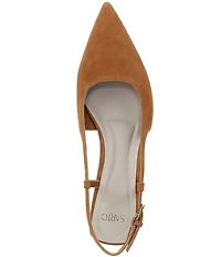 Sarto by Franco Sarto Amelie Suede Slingback Clear Heel Pumps
