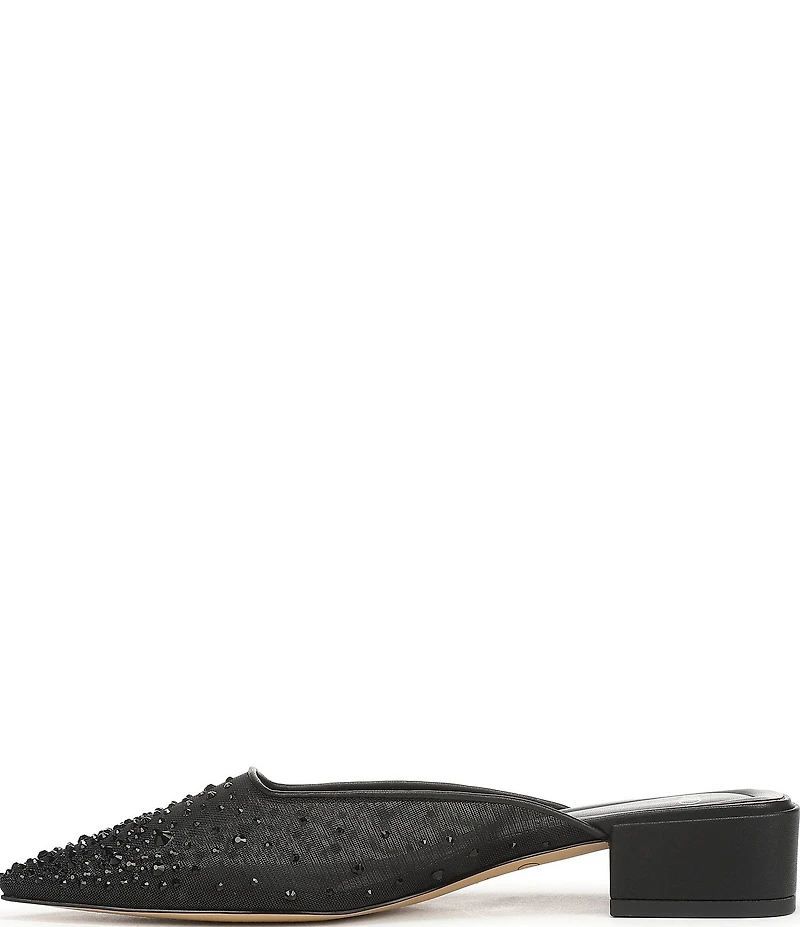 Sarto by Franco Sarto Bennet 5 Rhinestone Embellished Mesh Dress Mules
